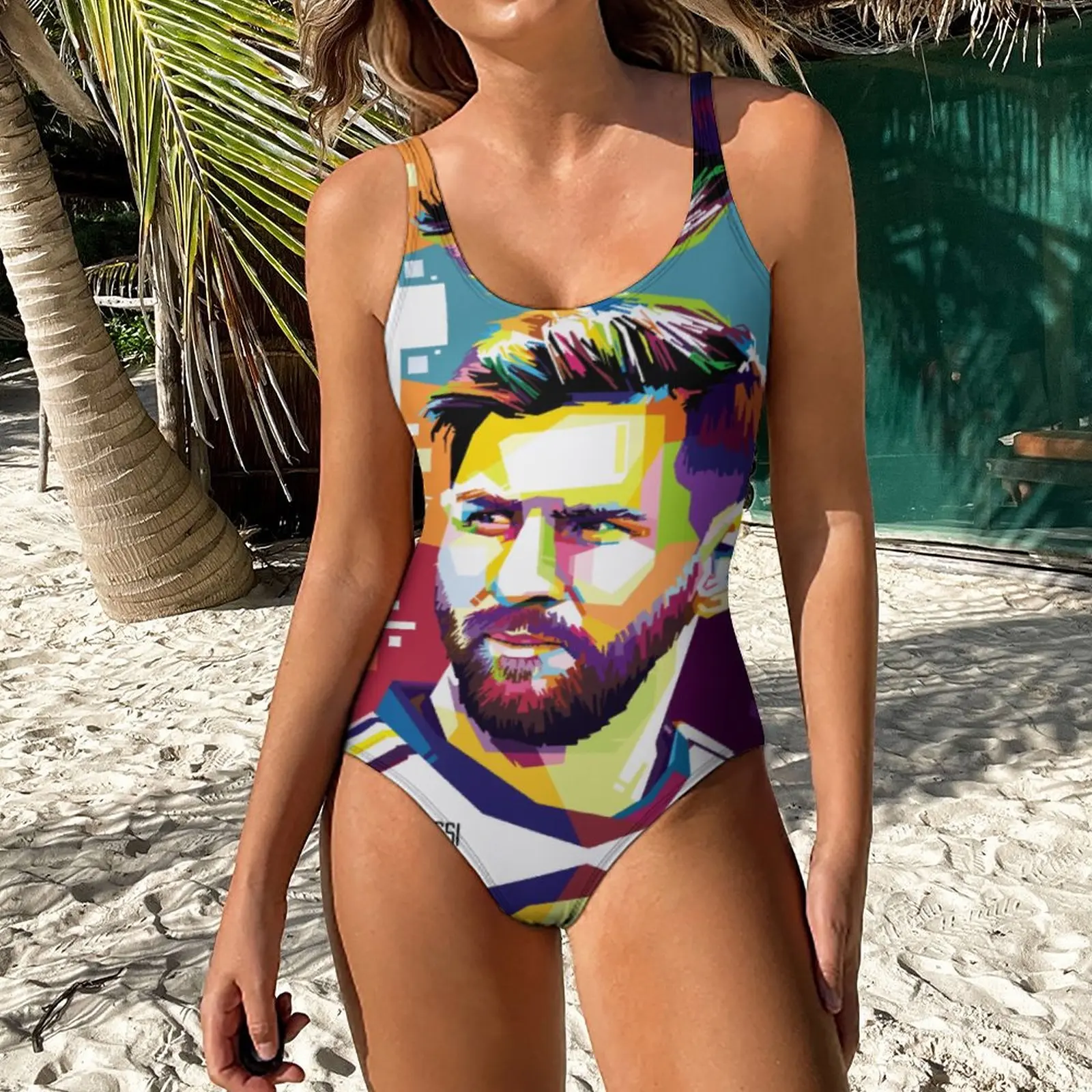 

One-piece Swimsuit Argentina Lioneler And Messi (10) Funny Exotic Women's Bikinis Humor Graphic High Grade Swimsuit Beachwear