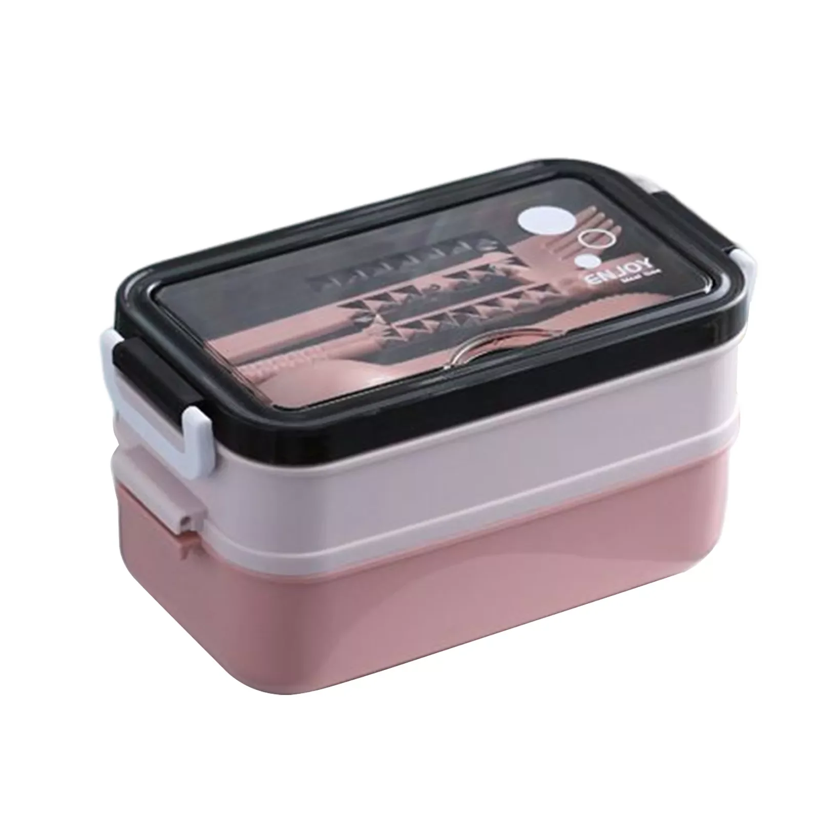 

Fresh Box Food Containers With Cutlery Lunch Box and Buckle for Outdoor Camping Picnic