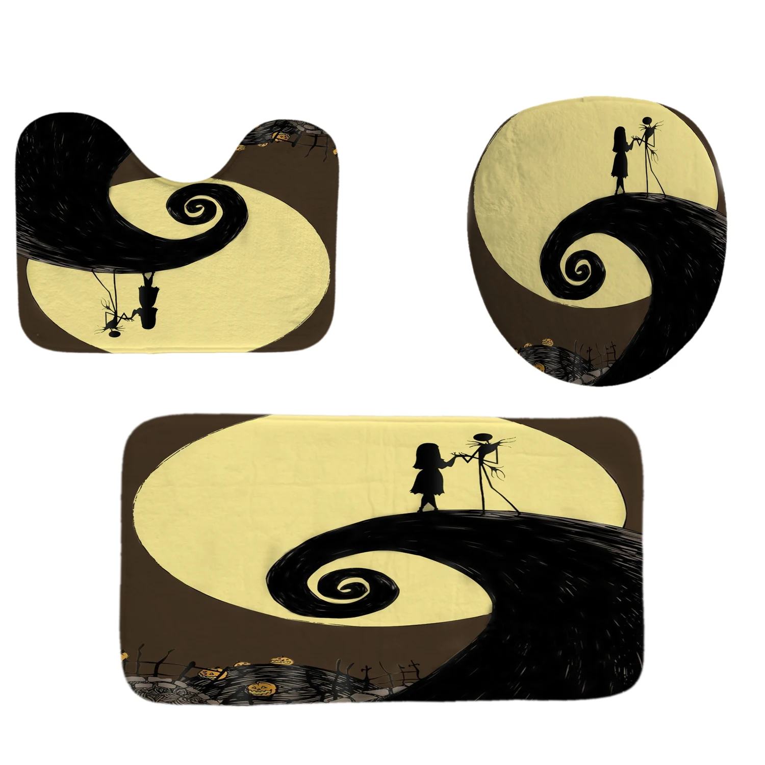 Рождественская занавеска для душа на Хэллоуин набор ковриков Мультяшные