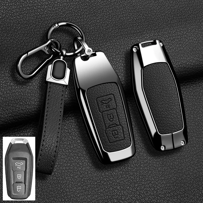 

Защитный чехол для автомобильного ключа для Audi A3 A5L Q6 A6L A6 A7 Q7 Q3 Q5 Новый 2025 кожаный держатель из цинкового сплава, аксессуары для ключей