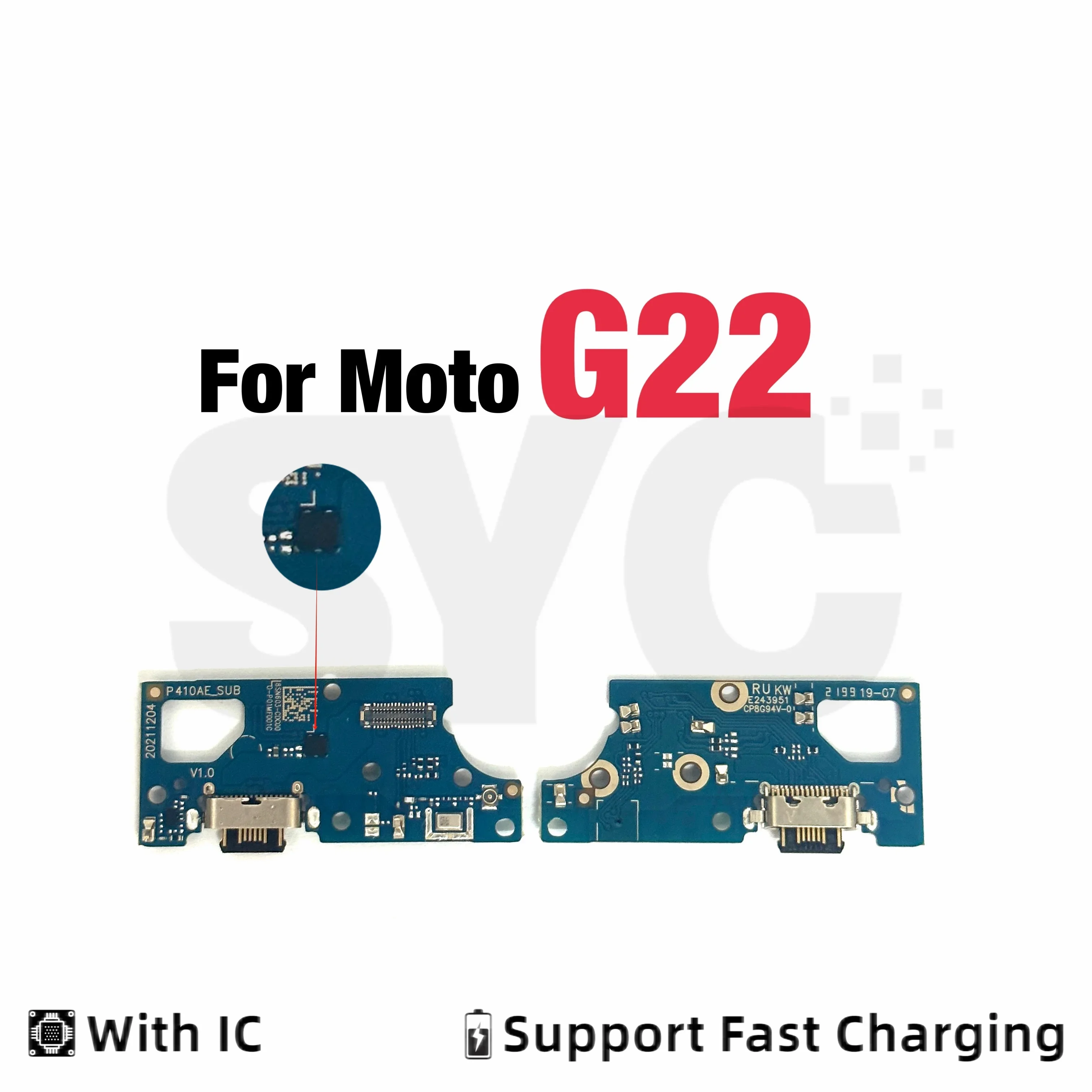 SYC для Motorola Moto G22 USB-порт зарядки док-станция разъем зарядного устройства гибкий