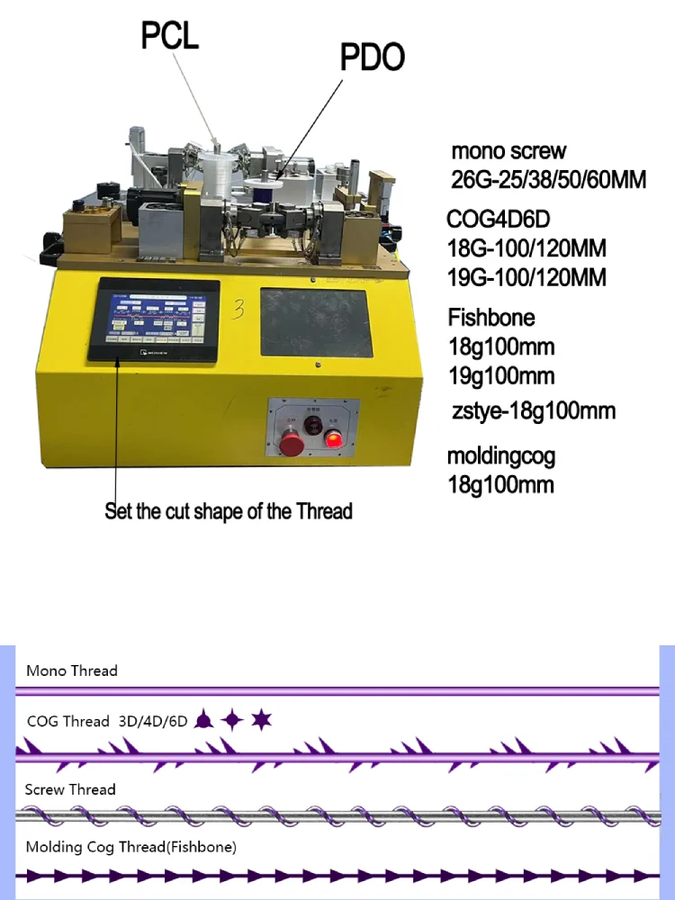 

MINERVA Pdo Threads Wire MachineFace Lift 29g 25mm 3D Hilos Pdo Thread Mono Screw Suture V-Line Face Lift Pcl Thread