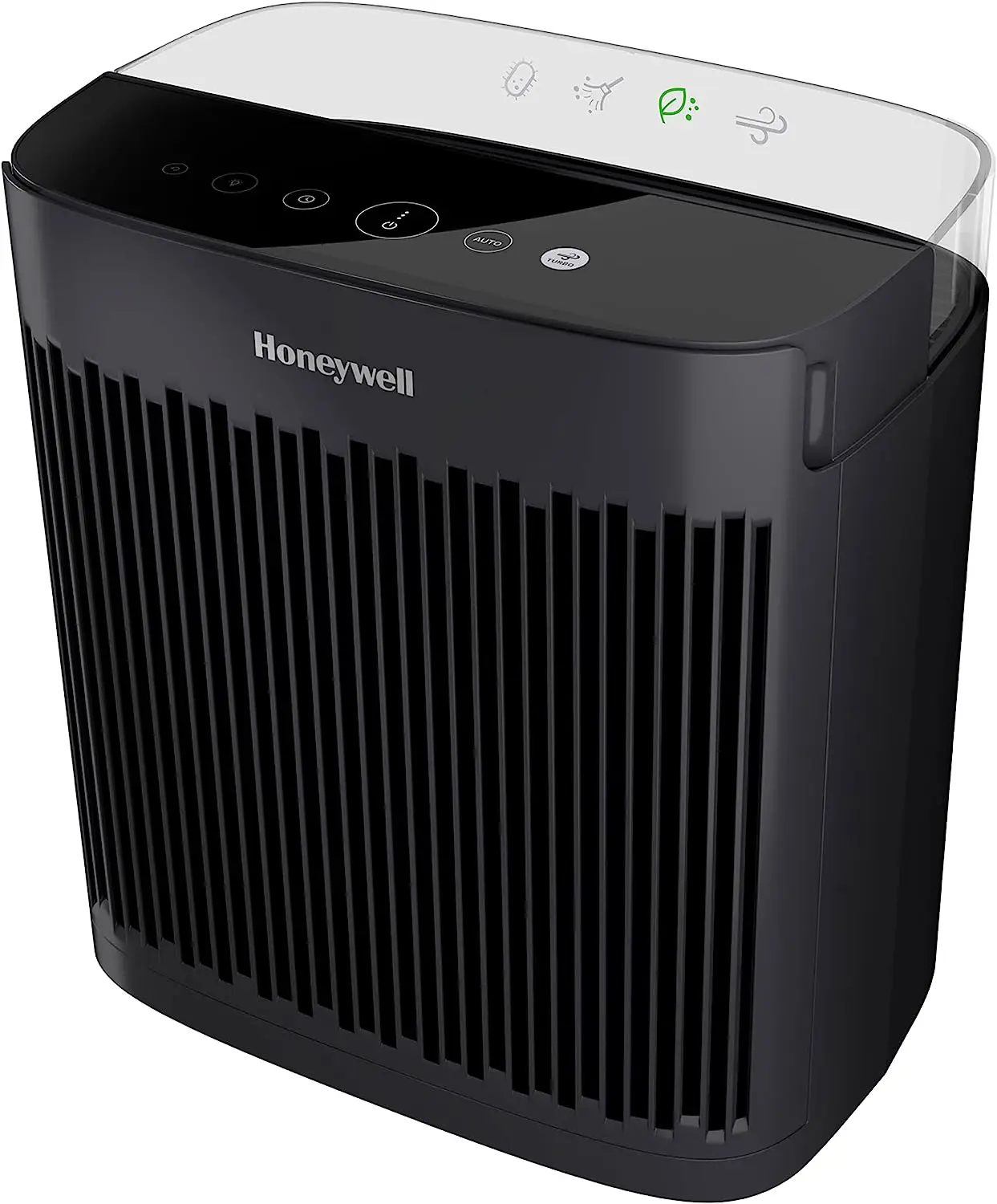 

HEPA Air Purifier with Air Quality Indicator for Medium-Large Rooms (190 sq ft), Black - Wildfire/Smoke, Pollen, Pet Dander, and