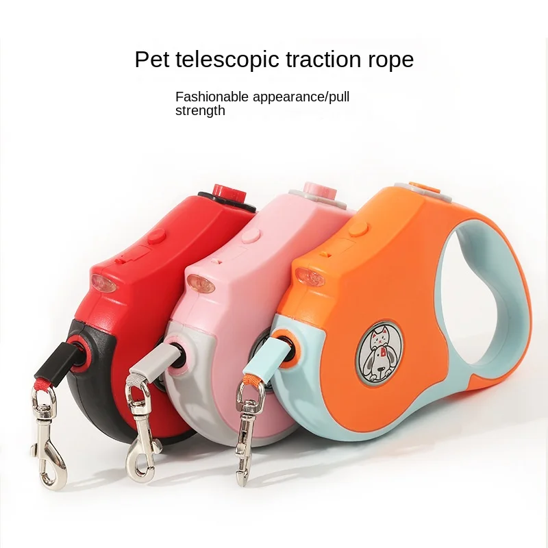 

Pet Supplies Automatic Retractable Leash with Light Outdoor Walking Dog Luminous Dog Leash