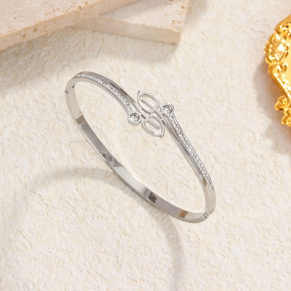 Женский простой браслет с серебряным покрытием розовое золото крестообразный