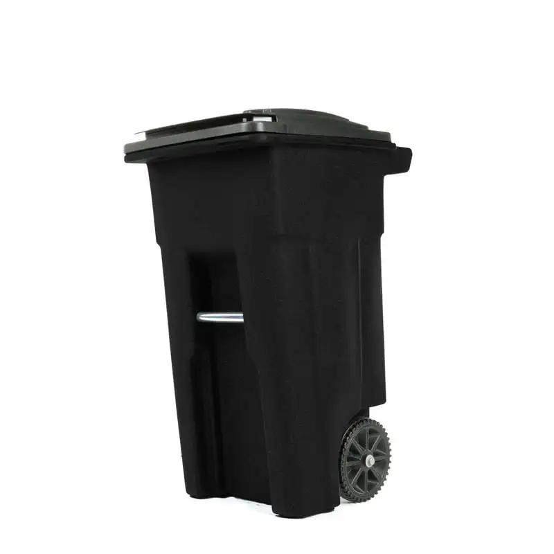 

Контейнер для мусора, черный, с колесами и крышкой, для использования в помещении и на открытом воздухе