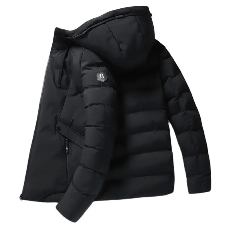 

Мужская короткая теплая парка с капюшоном, Классическая парка с карманами и защитой от ветра для осени и зимы, 2021