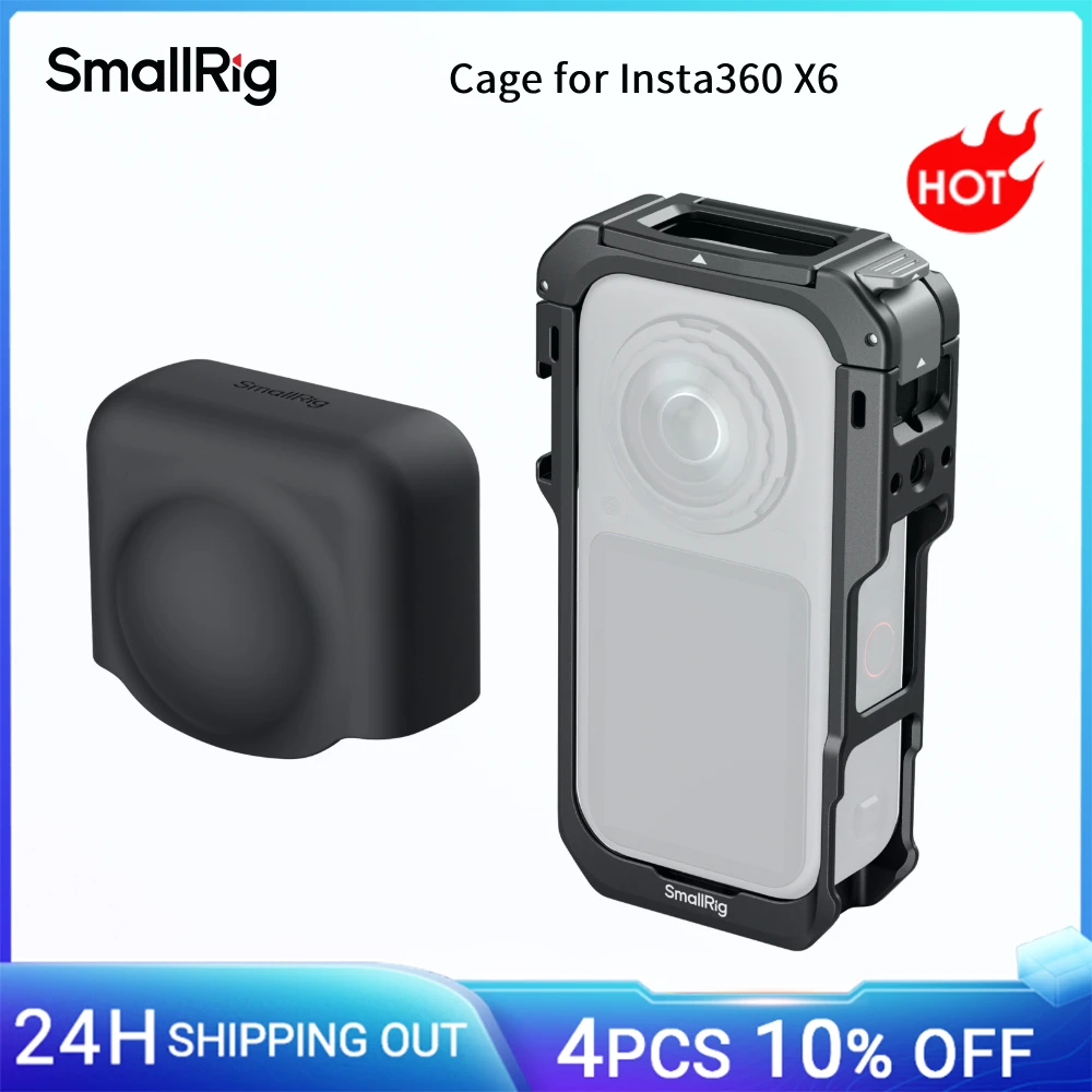Фото Кейс SmallRig X6 для Insta360 X6 с силиконовой крышкой объектива, шумопоглощающей пеной и быстросъемным креплением с отверстием 1/4