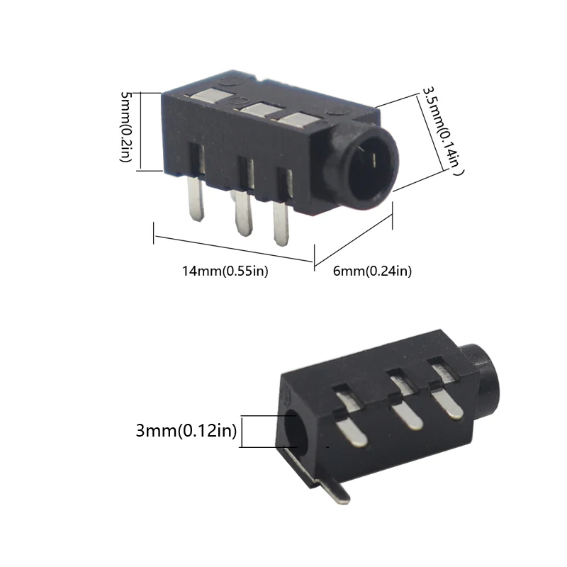 Фото 【100-30 шт.】 Аудиоразъем для наушников 3,5 мм PJ-320D, 4-контактный, SMD SMT, аксессуары для MP3, PJ320D №5