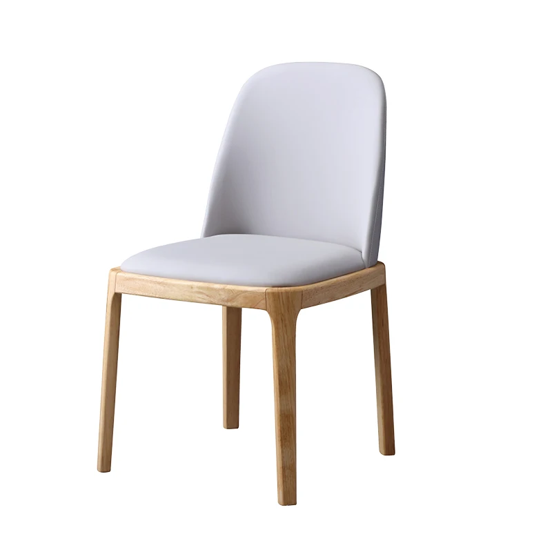 

Wood Modern Nordic Dining Chair Lounge Salon Bedroom Design Leather Chair Stool Single Meble Kuchenne Dining Room Furniture