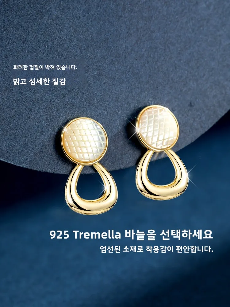 Элегантные серьги из стерлингового серебра в стиле ретро новинка 2024 популярные