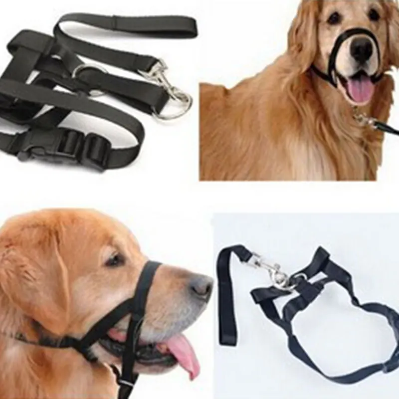 

Pet Muzzle Dog Adjustable Anti-biting Nose Hair Mask Pet Traction Set Puppy Muzzle Outdoor Walking Training Belt