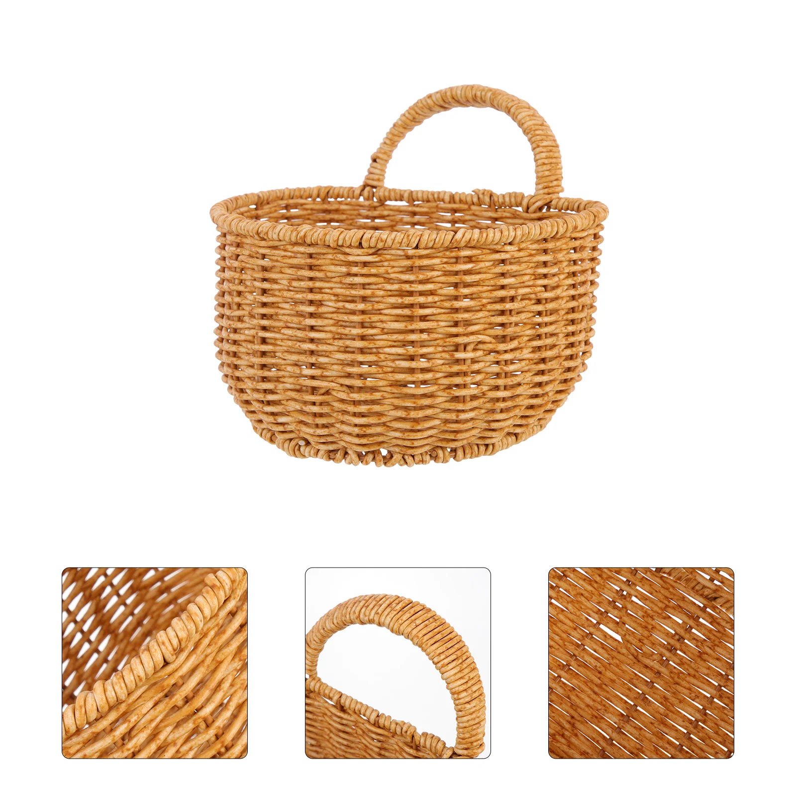 

Basket Woven Home Storage Flower Handheld Decor Supplies Wedding Holder Rattan Gift Container Hanging