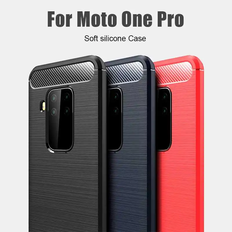 

Mokoemi Shockproof Soft Case For Motorola One Pro Phone Case Cover