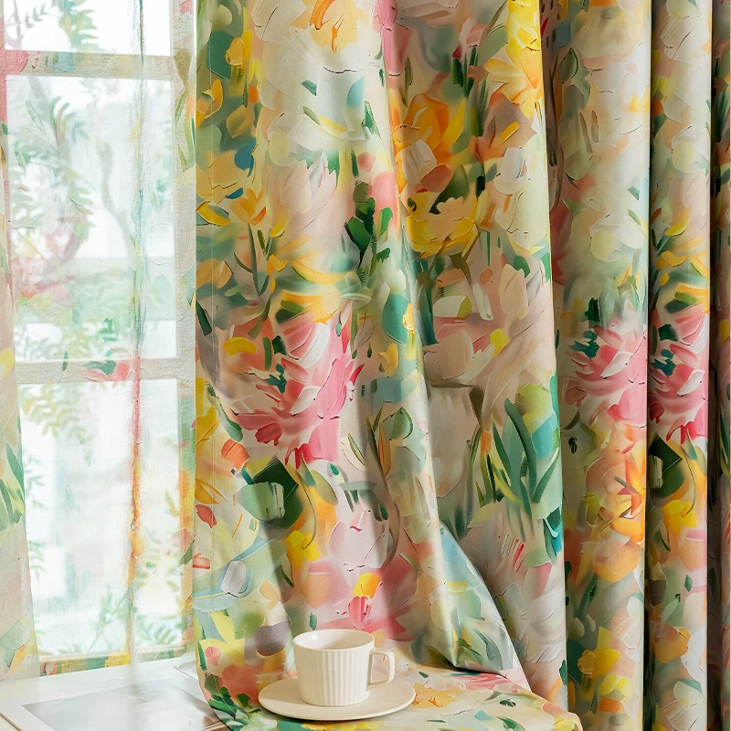 

Шторы 100% Светонепроницаемые С Принтованной Панелью – Защита От Посторонних Глаз Для Гостиной, Домашний Декор