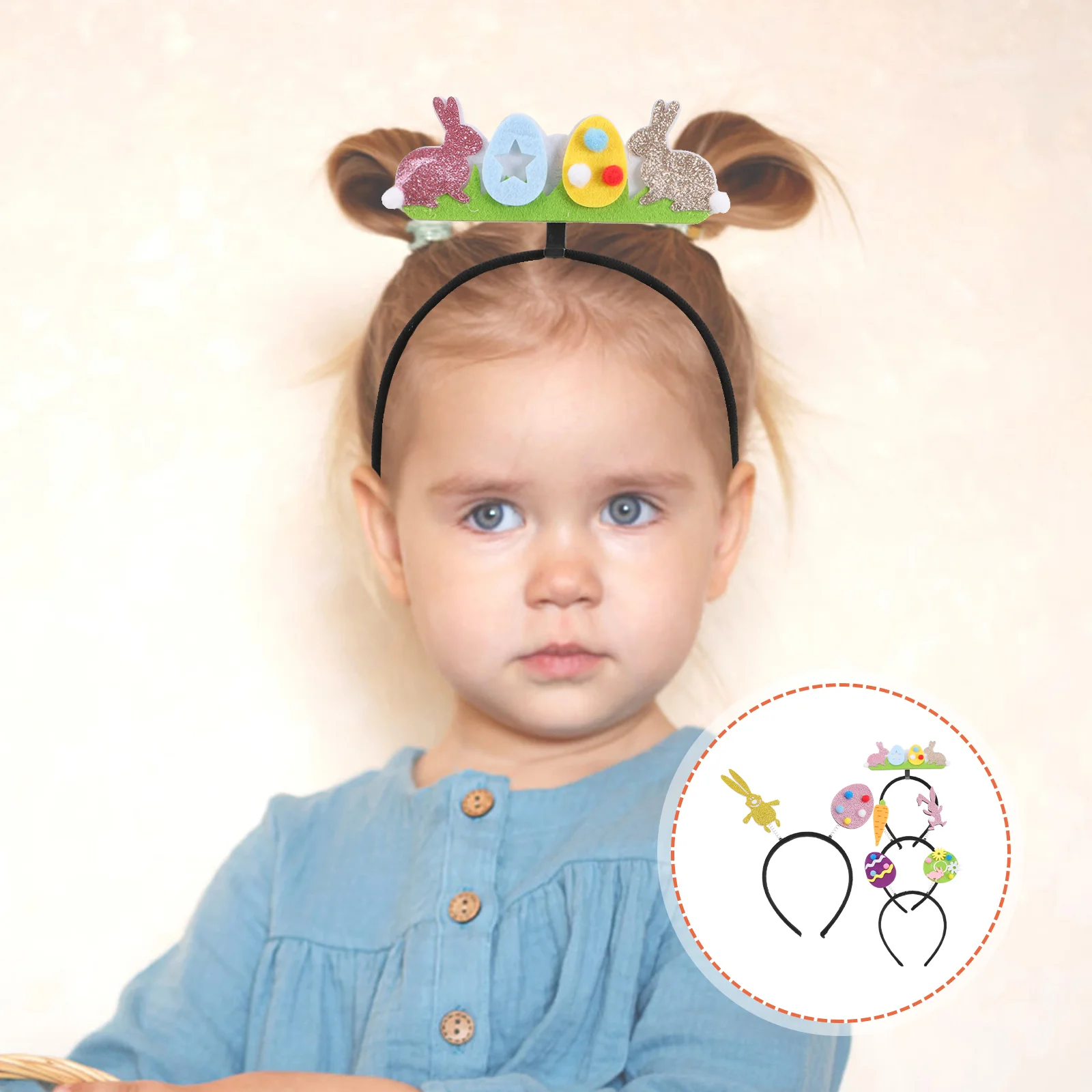 

4 Pcs Easter Glasses Girl Stuffed Animals Easter Party Gift Bunny Birthday Party Supplies Plastic Animal Ears Headband Child