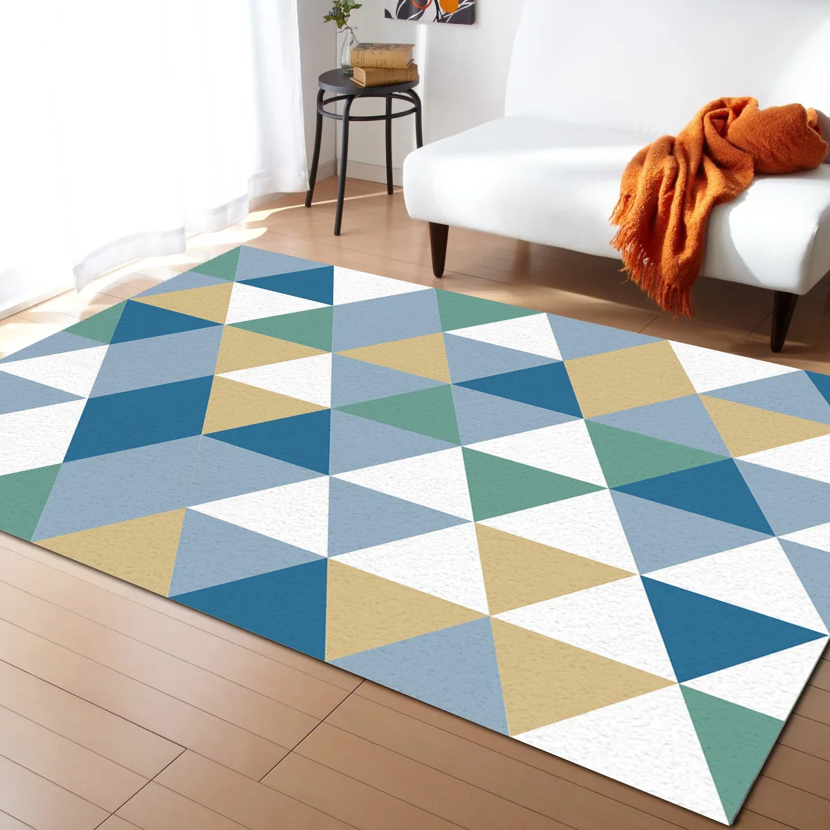 

Треугольные простые ковры в скандинавском стиле для гостиной, уборной, напольный коврик, детские коврики для спальни, гостиницы, уличный ко...