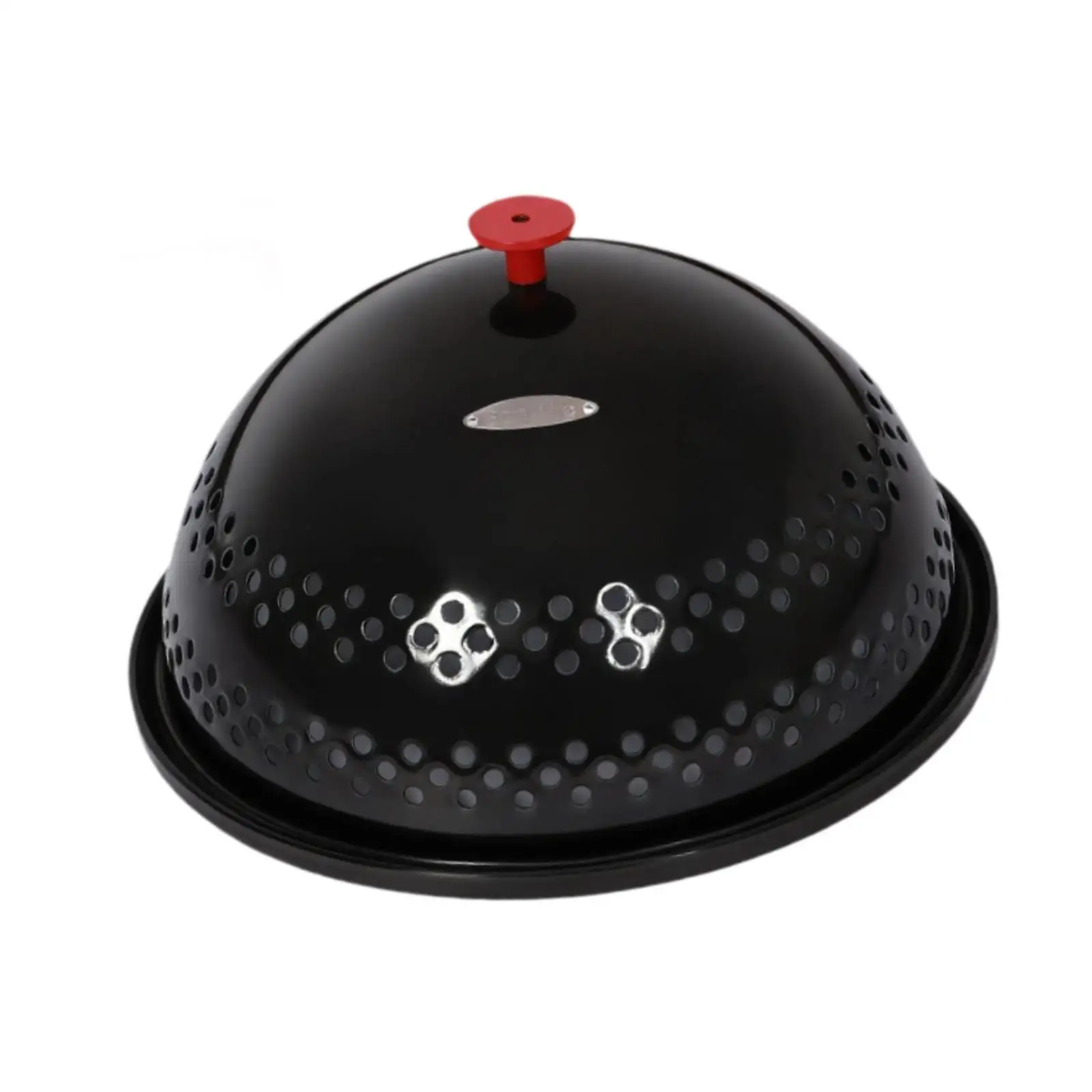 Pipoca Popper Tampa de Panela Redonda Panela de Fritura Esmalte Estoura Grãos Uso Exterior Panela de Pipoca Premium Máquina de Pipoca SEM AGITAR SEM MEXER Preto