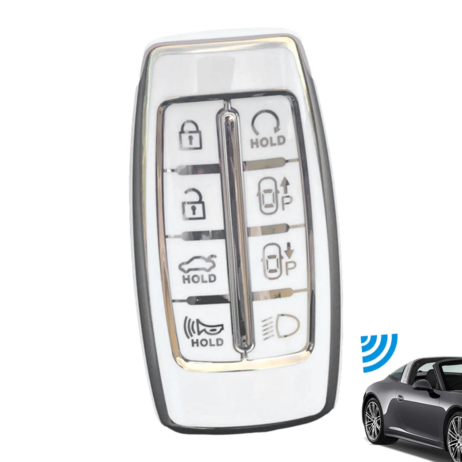 

Автомобильный чехол для ключей из ТПУ, чехол-держатель для ключей Genesis GV70 GV80 GV90 2020 2021 2022, защитные аксессуары с кольцом для ключей, защита от ц...