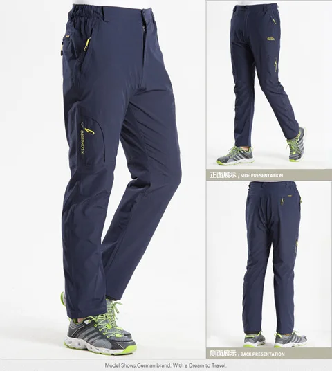 

Водонепроницаемые и быстросохнущие походные брюки для мужчин, Свободные повседневные деловые брюки, прочные и модные
