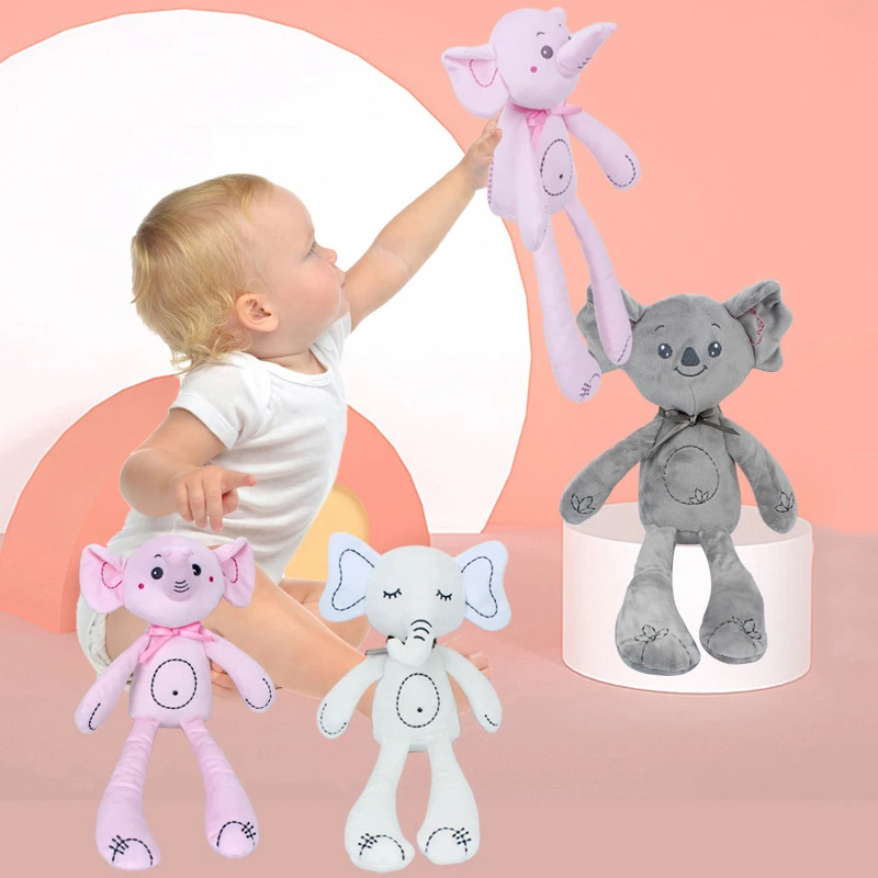 

Baby Rattles Toys Plush Soft Stuffed Elephant Rabbit Toys For Children Bunny Newborn Sleeping Toy Cartoon Animal Toys Kids Gifts