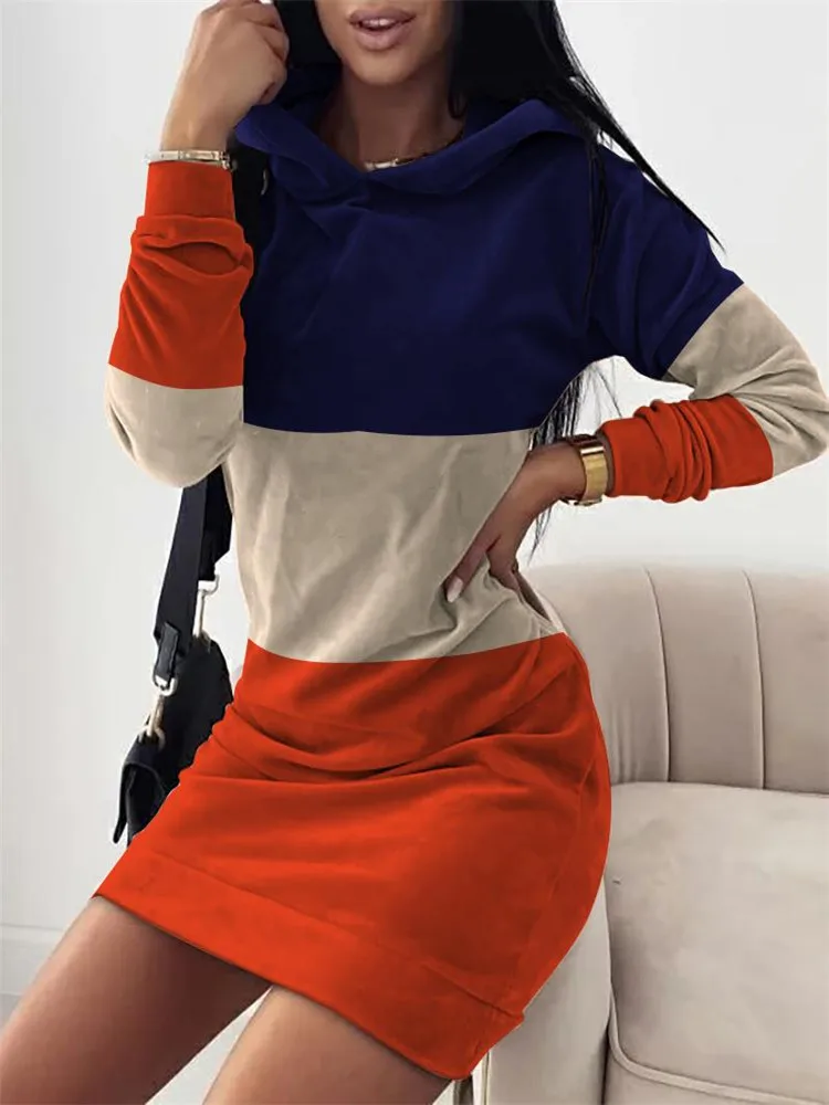 

Женское платье-свитшот с длинным рукавом, осень 2022