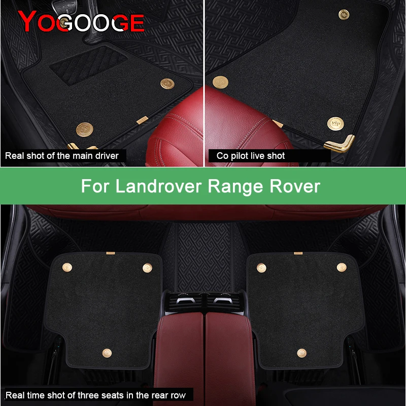 

YOGOOGE YOGOOGE Car Floor Mats For Landrover Range Rover Luxury Auto Accessories Foot Carpet