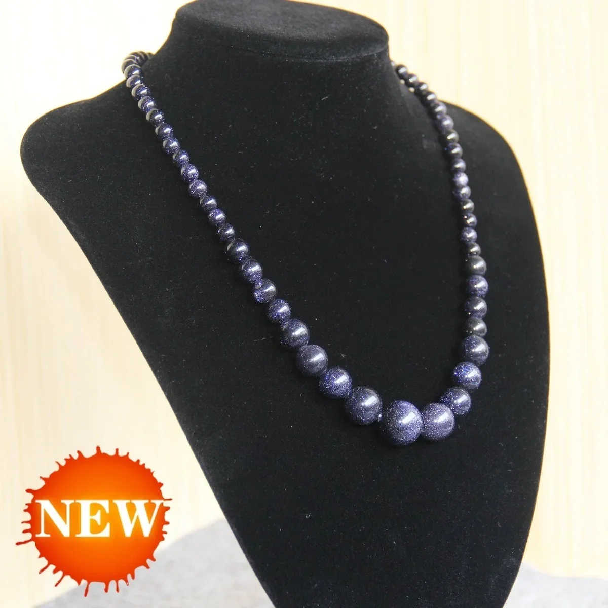 Ожерелье из синего песчаника 6-14 мм подарки для девочек бусины натурального камня