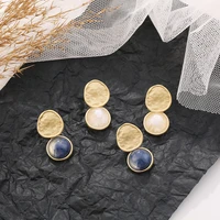 2022 new trend delicate small acrylic round earring simple korean elegant dangle drop earrings for women charm jewelry