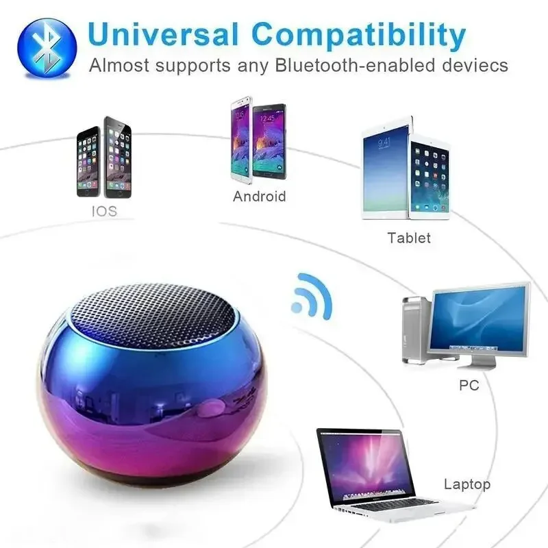 Беспроводная Bluetooth-Колонка M3wireless портативная маленькая металлическая
