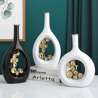 enamel gilded vase flower arrangement dried flower container ornaments ceramic vase porcelain crafts living room decoration gift