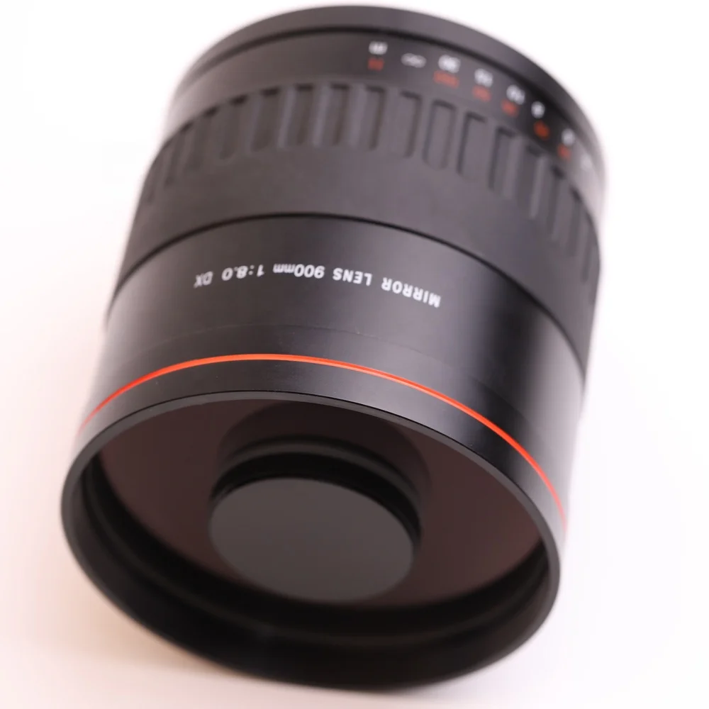 

Hot sale fixed focus 900mm f8 mirror camera lens for all dslr camera