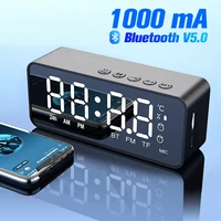 wireless bluetooth speaker fm radio sound box desktop alarm clock subwoofer music player tf card bass speaker boom for all phone