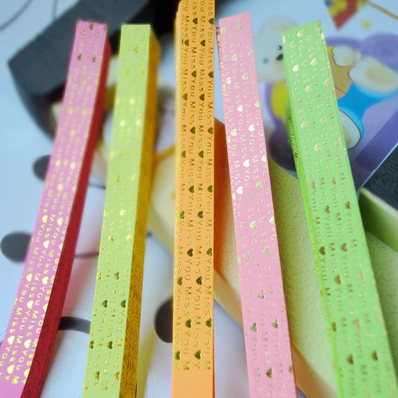 50 листов золотые флуоресцентные ленты для оригами складная бумага цветные