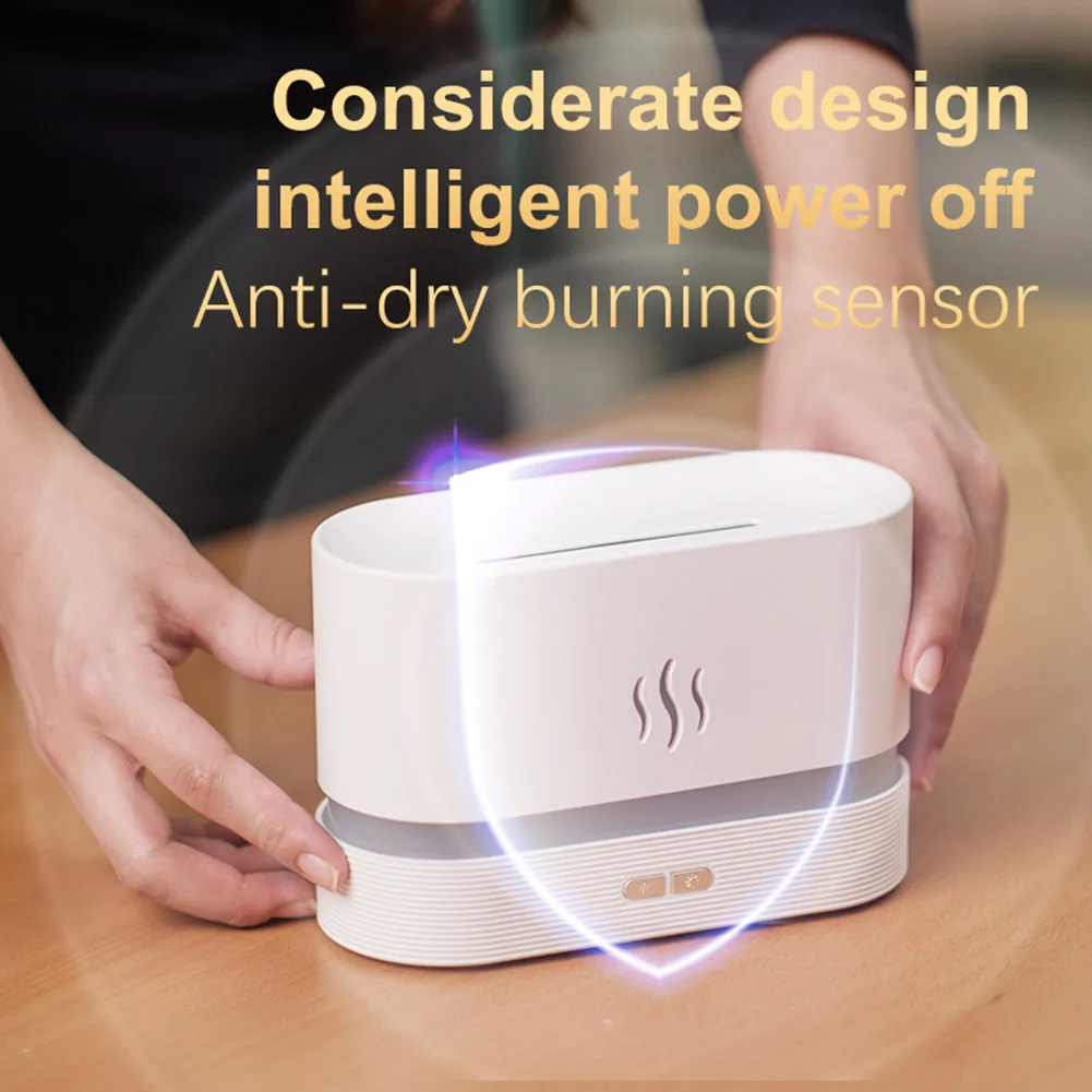 

Air Purifier 180ml USB Essential Oil Diffuser Simulation Flame Ultrasonic Humidifier Home Off A Variety Of Adjustable Spray Mode