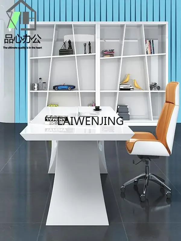 Стол для босса LYN простой белый офисный салон красоты медицинский стол