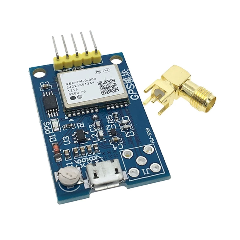 

NEO-7M GPS Satellite Positioning Module With SMA Antenna Interface Compatible With Ard-Uino STM32 C51 Replaces NEO-6M