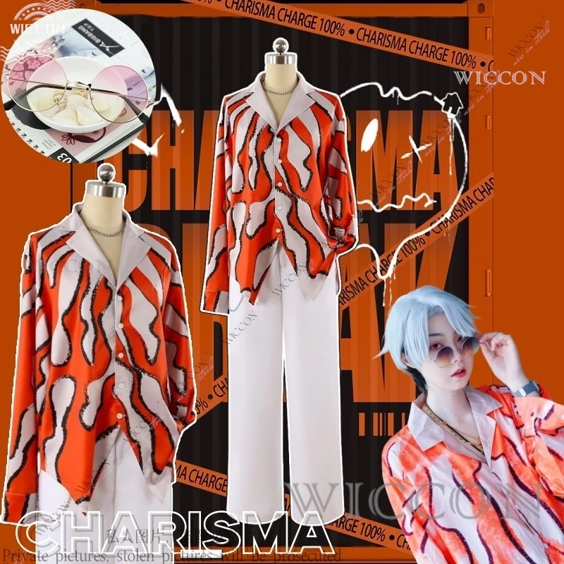 CHARISMA Косплей Костюм Очки Charisma Cos House Order Женщина Мужчина Рубашка + Брюки Ожерелье