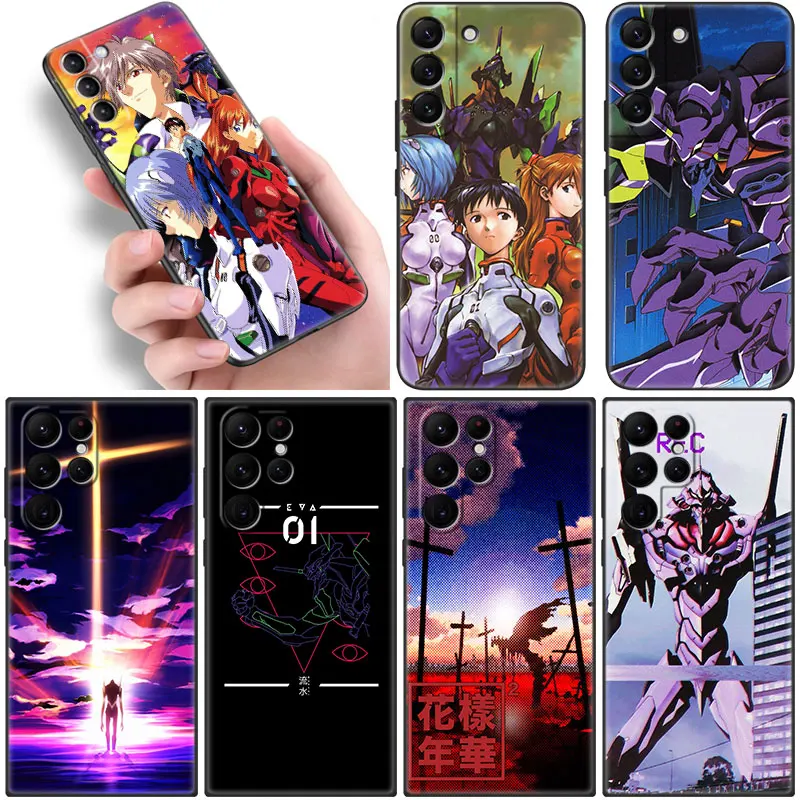 

Anime Neon Genesis Evangelion EVA Case For Samsung Galaxy S22 S21 Ultra S20 FE S8 S9 S10E S10 Plus Lite S7 Edge 5G Black Cover