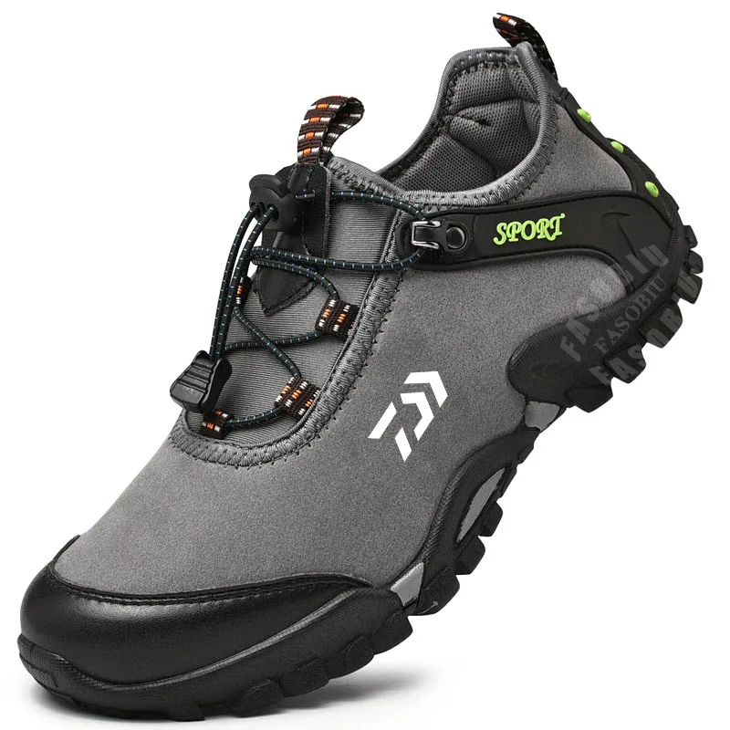 

Outdoor Mountaineering Waterproof Non-slip Fishing Shoes Wear-resisting Lightweight Travel Sneakers Rubber Hiking Shoes