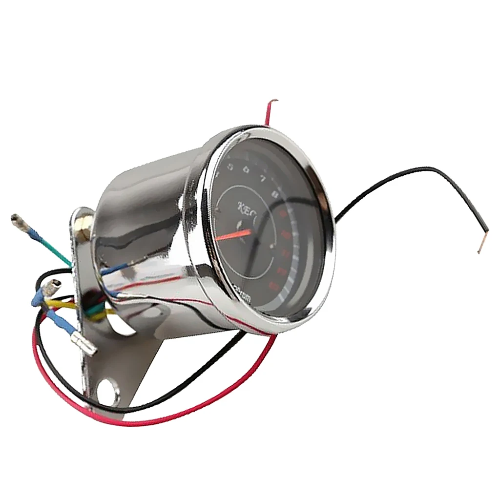 

Stainless Motorcycle Speed Counter Gauge LED Light for