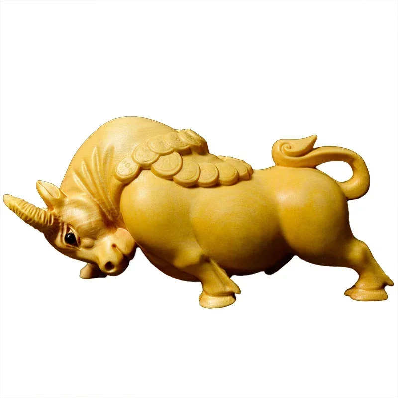 Статуя быка из массива дерева статуя богатства современное искусство ручная