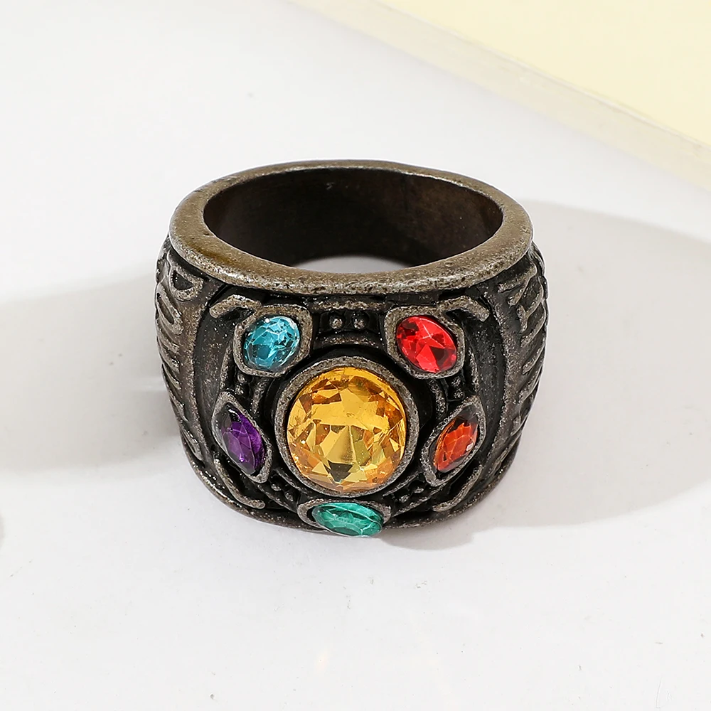 Кольцо Таноса из фильма Marvel Мстители для мужчин роскошные очаровательные