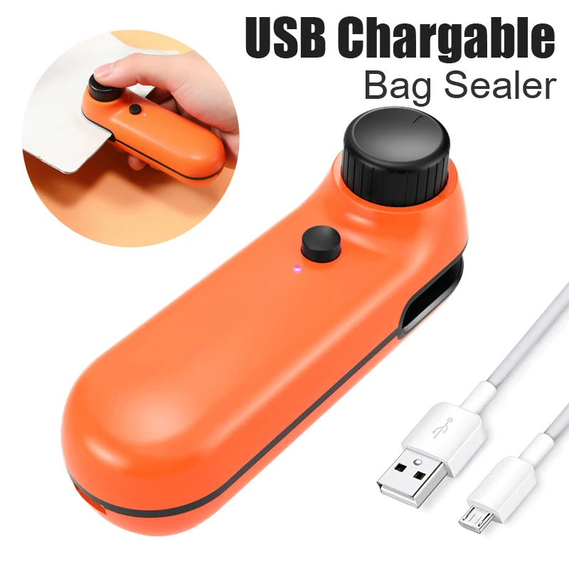 

Новый USB-заряжаемый упаковщик пакетов, портативный упаковочный пакет для пищевых продуктов, упаковочная машина с кабелем, Многофункциональ...