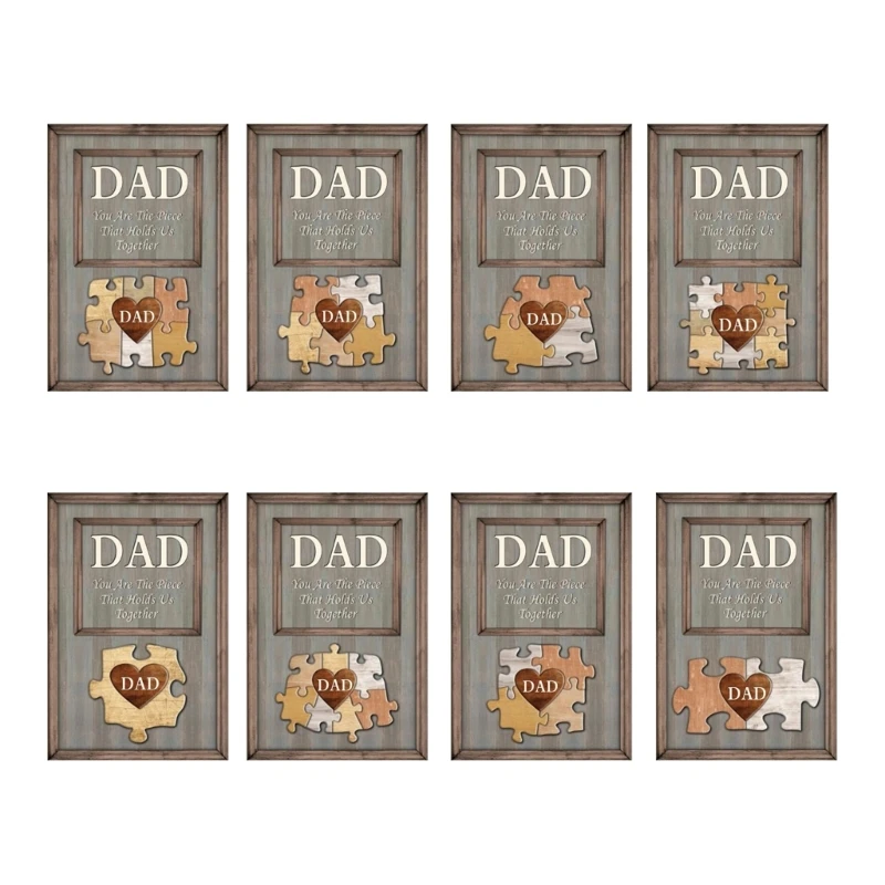 

Fathers Day Puzzle Sign Dad You Are The Piece That Holds Us Together Fathers Day Gift for Dad Heart Name Puzzles