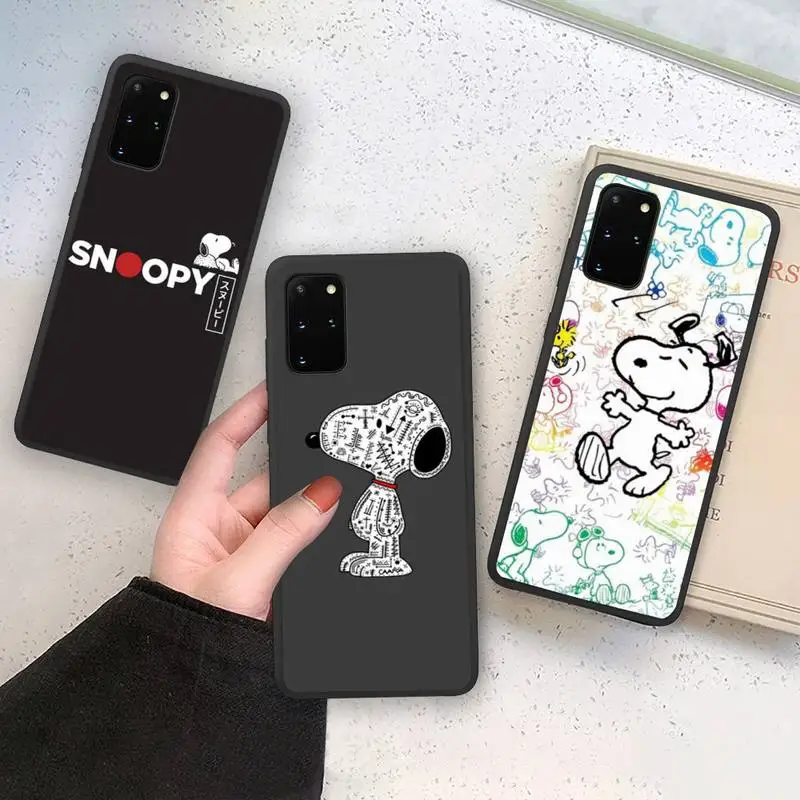 

Cute Cartoon Dog chalie brown and Snoopy Phone Case Soft For Samsung Galaxy Note20 ultra 7 8 9 10 Plus lite M21 M31S M30S M51