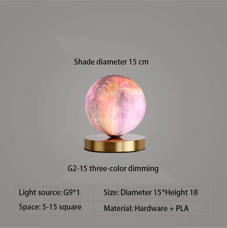 Простая Светодиодная лампа Moon Starry Tischlamp для гостиной прикроватная Беспроводная