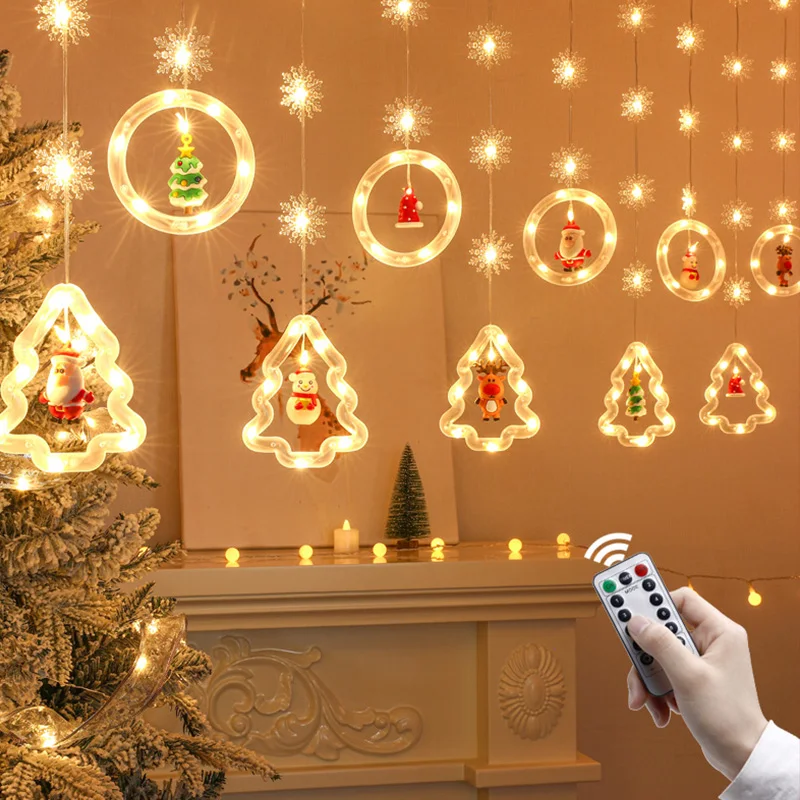 

Christmas Decorative Lights Color Lights String Star Lights Christmas Tree Lights String Smart Remote Control LED Light String