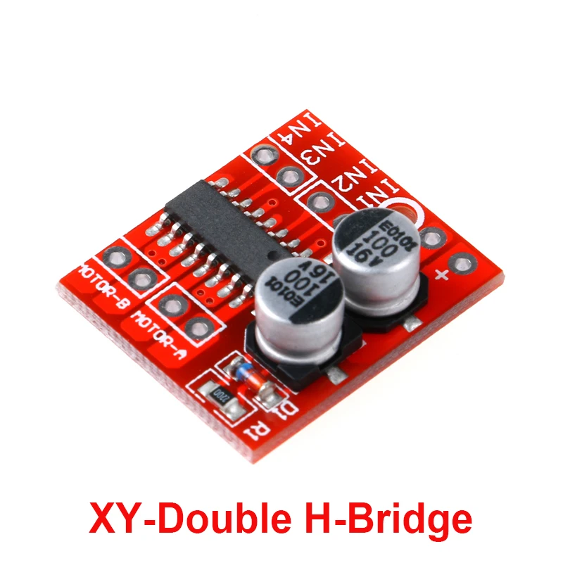 

XY-Double H-Bridge модуль драйвера электродвигателя постоянного тока, постоянный ток 2 в-10 в 1,5 А, 2-полосный ШИМ-драйвер скорости, двойной H-образный Д...