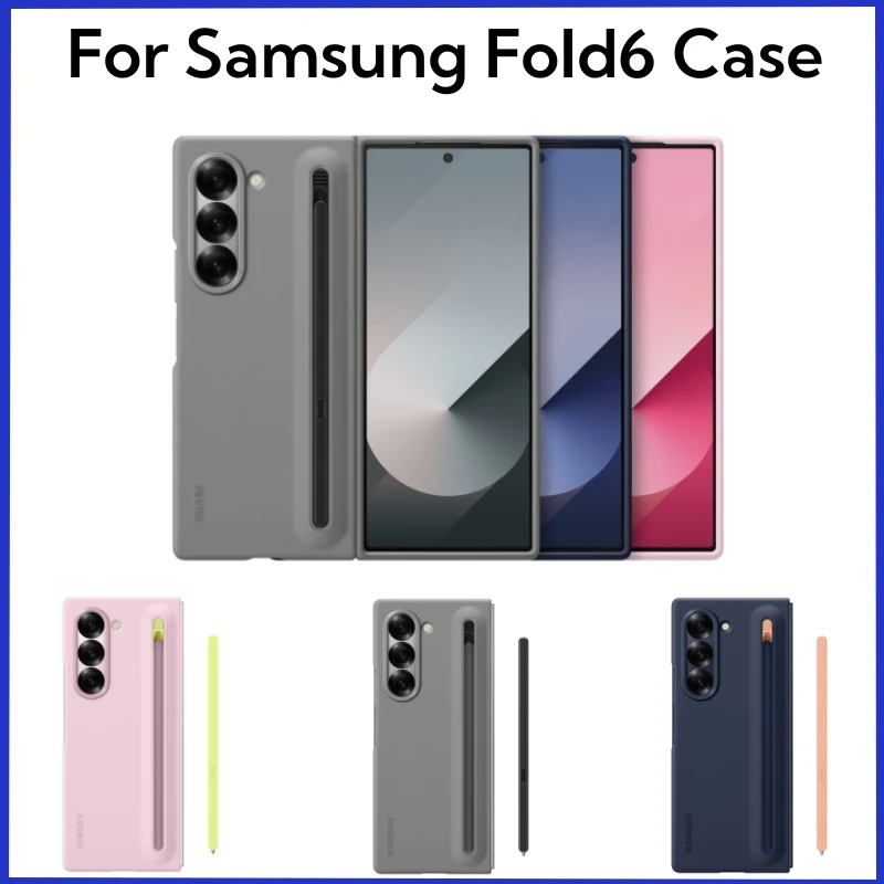Фото Оригинальный чехол Fold 6, чехол для Samsung Galaxy Z Fold6 S Pen Cover с откидными чехлами Smart Spen 5G №1